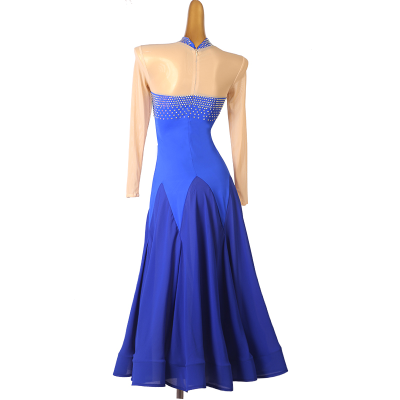 긴 드레스 블루 색상 이미지-S63L3