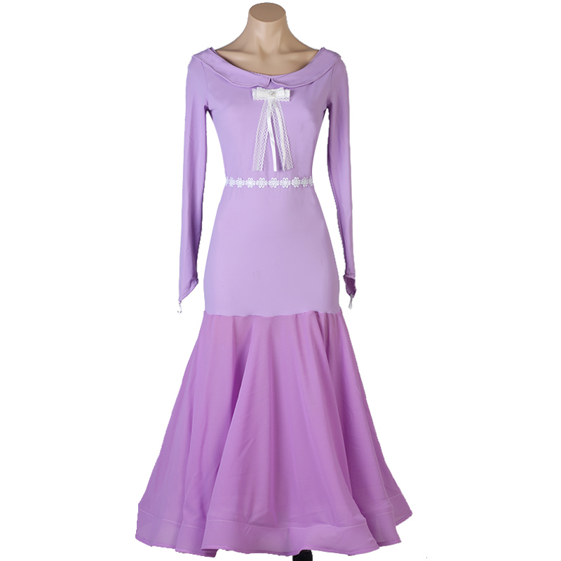 긴 드레스 라벤더 색상 이미지-S103L8